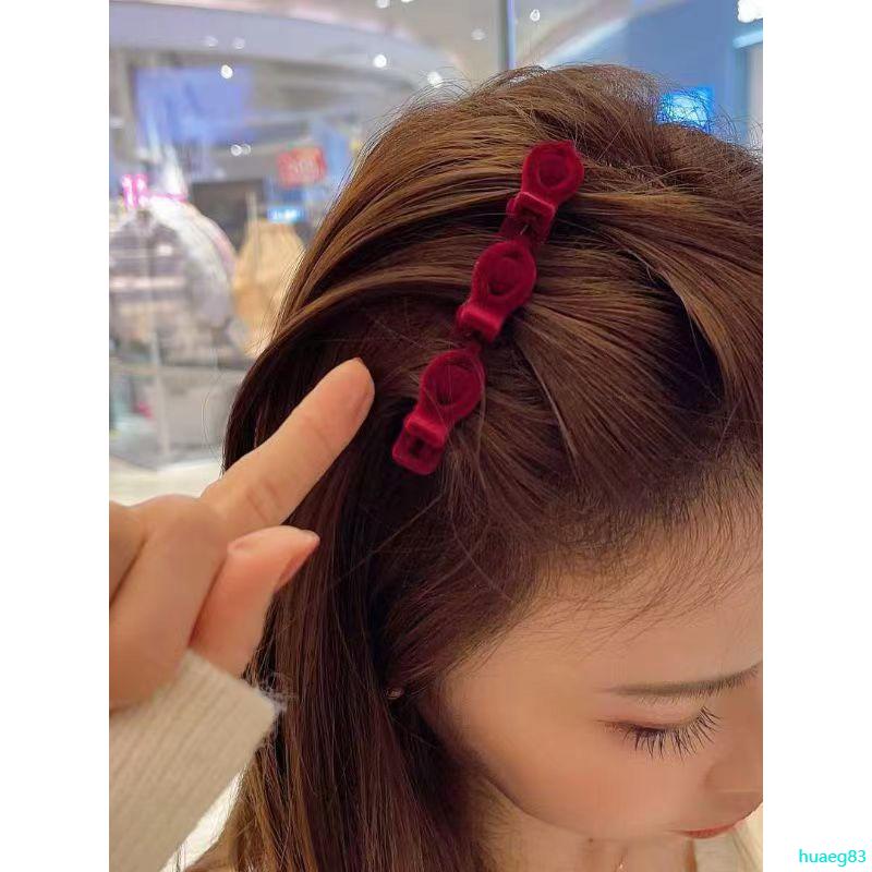 Product Introduction of huaeg83 Kẹp tóc của phụ nữ, Kẹp Tóc Bện Kẹp Tóc Mái Năm Mới Dễ Thương Cho Bé Gái-MCKES 21