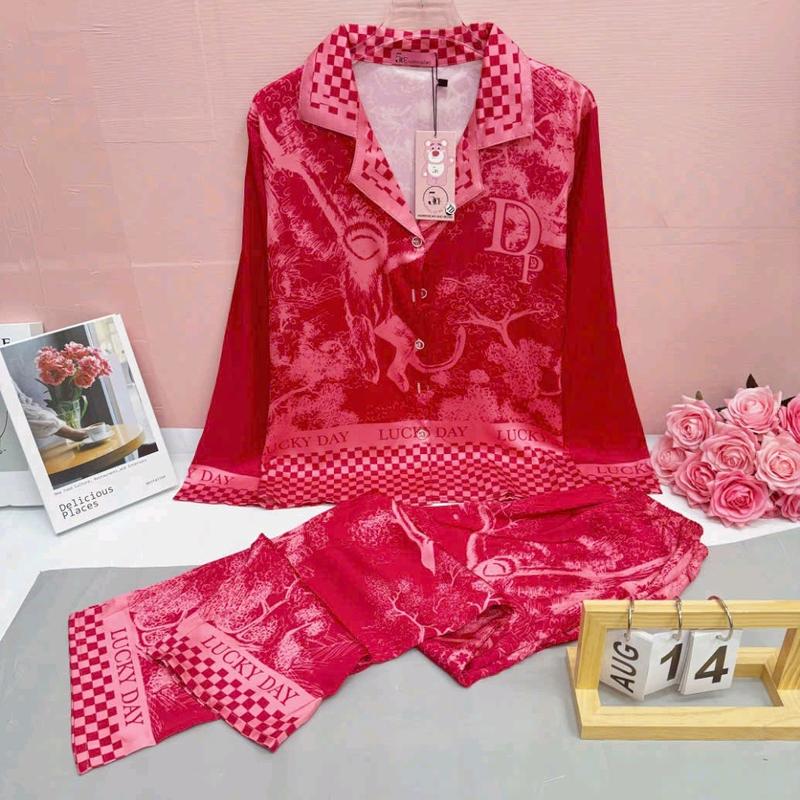 Đồ Bộ Pijama Mẫu Latin (Lụa Mịn) Vải Mềm Mát Quần Dài Tay Áo Dài, Có Nhiều Màu,Dành Cho Nữ Mặc Bốn Mùa, size  45-60kg -Shop Thúy  pijama  Quần Ngủ Áo Ngủ Women Kem Nhung Thun 2