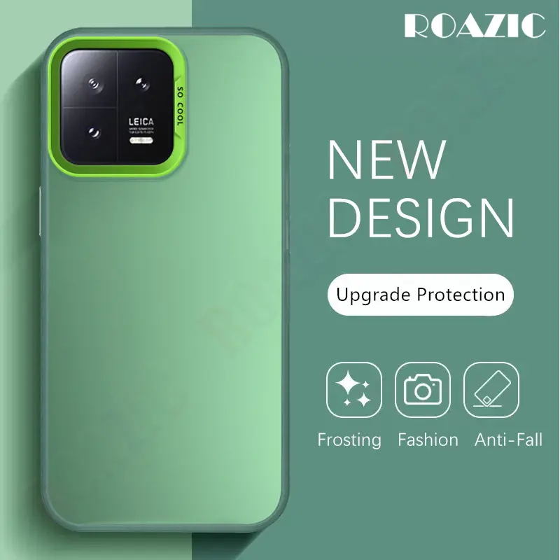 Roafic phone case for Xiaomi 13/13 pro/13 ultra/13T/13T Pro 5G metallic Aurora skin casing luxury colorful silicone shockproof full cover protection anti-fingerprint back cover