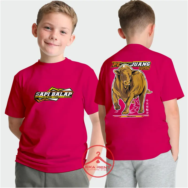 Kaos Anak Umur 1-13 Tahun Peternak Sapi Pejuang 1 Ton Limosin Lengan Pendek 6