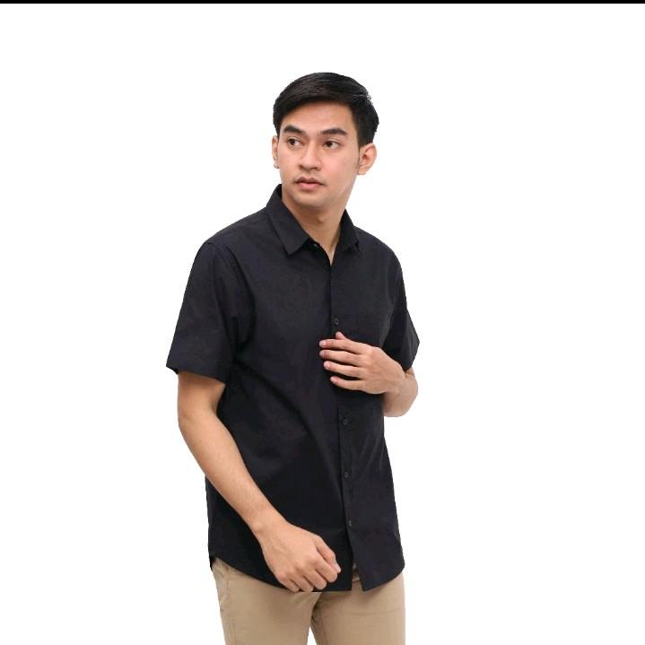 kemeja pria bahan oxford kemeja basic pria lengan pendek Formal Santai Nyaman 7