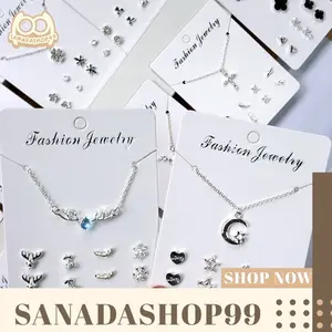 (ACC150) Kalung Anting Set Kalung Anting Set Fashion Wanita Korea Aksesoris Murah Aksesoris Kalung Anting Wanita