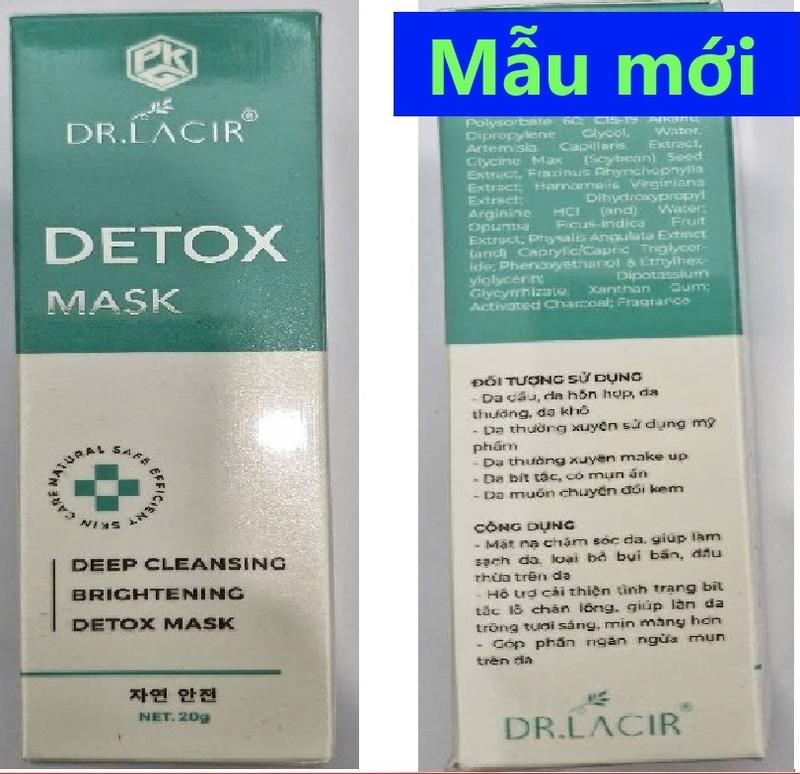 Mặt Nạ Thải Độc Detox Mask Drlacir- DR LACIR Hộp nhỏ 20g to 35g Skincare Làm Đẹp Da Tea Nữ Women Trà