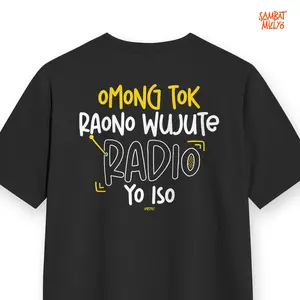Sambat Mulyo Kaos Kata Kata Distro Premium Omong Tok Radio Yo Iso 100% Cotton Combed 24s Free Sticker & Ziplock Limited