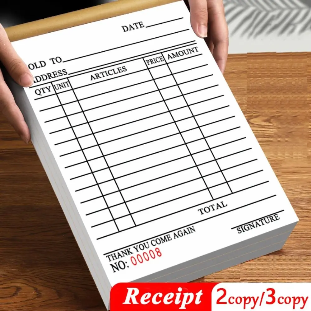 50/60Pages High Quality Carbonized Receipt Paper 13x19CM 13x9.5CM Carbon Paper 2/3 Copy 2 Sizes Duplicate Receipt