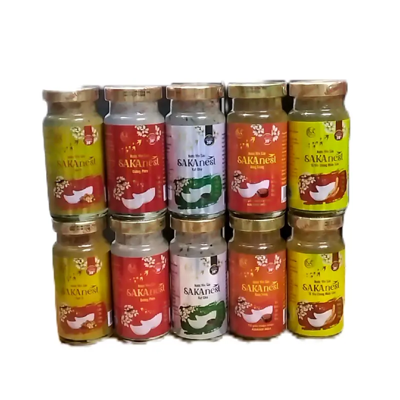 combo 10 lọ yến chưng 5 vị- đường phèn+Đông Trùng Hạ Thảo+Hạt Chia+Nhân Sâm+Tam Vị sakanest lợi ích sức khỏe : kiểm soát huyết áp sức khỏe cho tim mạch bồi dưỡng năng lượng tốt 4