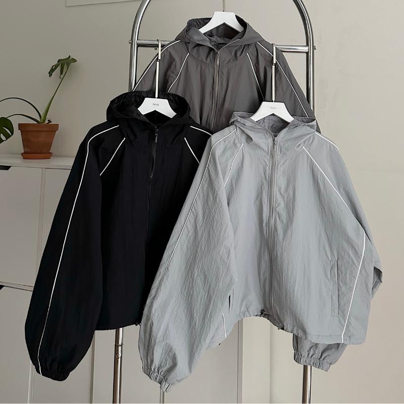 Áo khoác dù có túi trong GANII chất vải dù xốp mịn - Áo khoác croptop nữ form rộng 10681 - Jemcloset Women Jacket