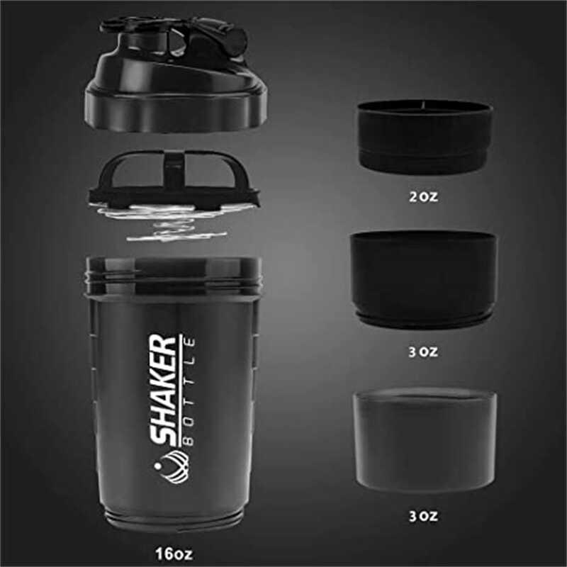 Chai Protein, Dung Tích 500ML, Bình Lắc 3 Lớp, Có Máy Trộn Bảo Quản Bột Sport Chạy Xe Đạp 2