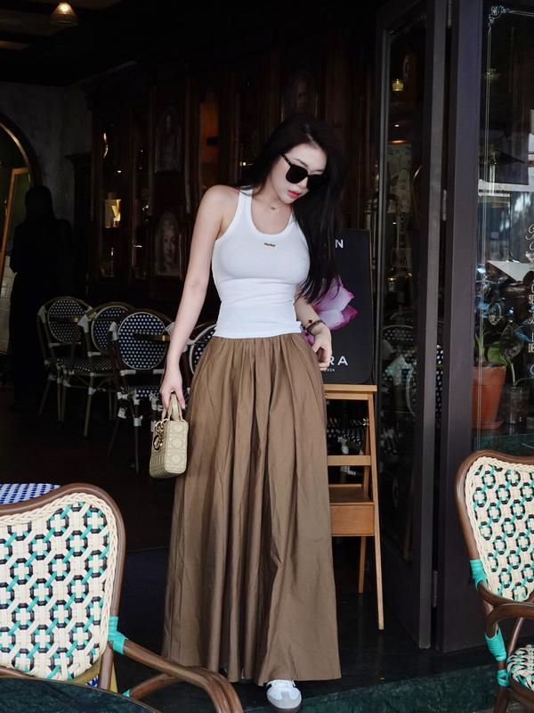 Chân váy nhún dài nhiều màu SHE SLAY - BAE SKIRT