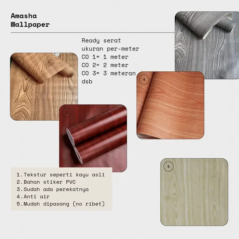 stiker motif kayu murah Berkwalitas Pvc 8