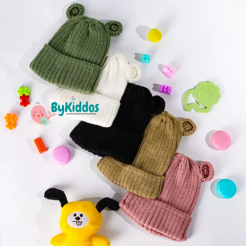 ByKiddos - Topi Rajut Anak Motif Kuping / Topi Rajut Bayi Motif Kuping / Topi Kupluk Cewek-Cowok 2