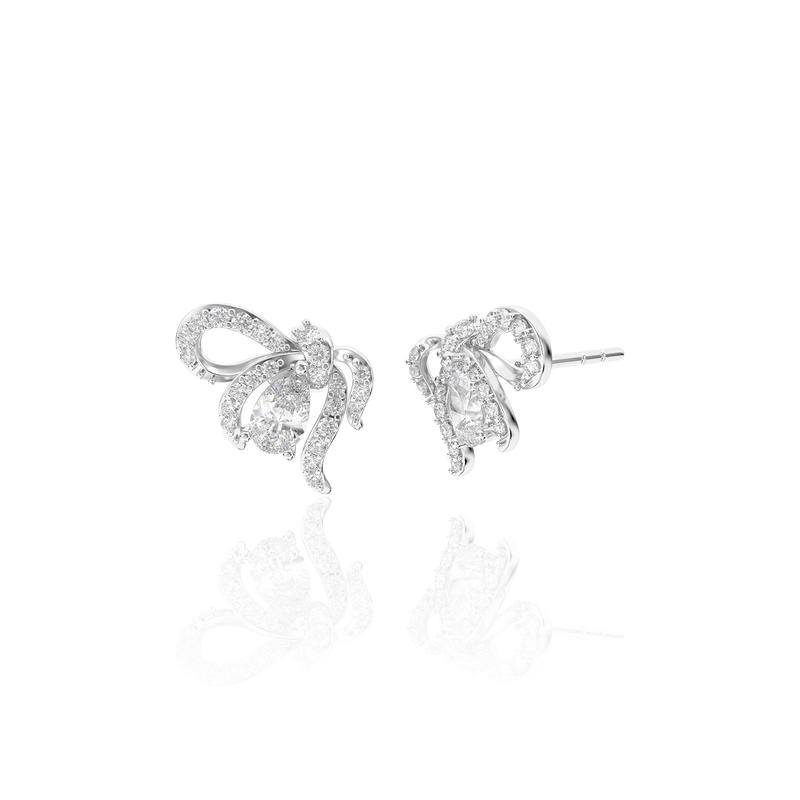 Product Introduction of QMJ STORE - Bông tai nữ bạc Nơ Tiểu Thư thời trang phụ kiện trang sức bạc 925 cao cấp 1