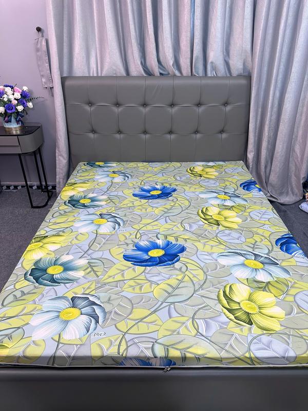 Áo Bọc Nệm 2 Mặt Có Khoá Kéo Vải Thun Lạnh Silk Thái  Cao Cấp - NamPhatBedding