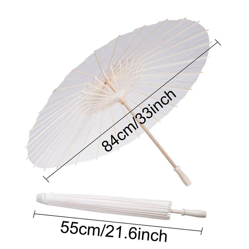 Product Introduction of Payung Kertas, Pemegang Panjang, Gaya Tradisional, Putih, Diameter 60 / 84cm, Tahan Lama, Sesuai untuk Bekalan Perkahwinan, DIY Buatan Tangan, Prop Fotografi Kosong, Sesuai untuk Ulang Tahun dan Majlis Perkahwinan, 1 Keping 13