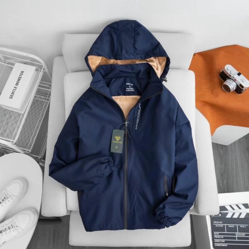  { Áo 4 túi} Áo Khoác Gió Nót Lông 2 Lớp Nam Nữ Ấm Áp Mùa Đông Menswear Jacket 