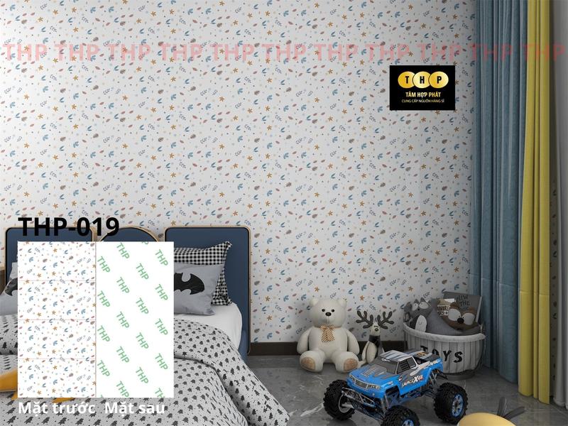 Combo 20 tấm xốp THP cao cấp phủ pvc đá bóng mẫu hoa lá cành trái cây trang trí chống ẩm phòng ngủ , phòng bếp , phòng tắm  khách giấy dán & đồ trang trí tường 5