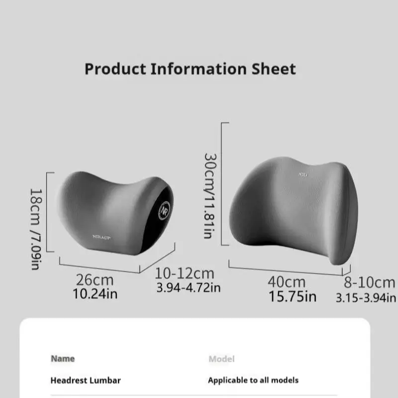 Car Headrest Pillow & Lumbar Support Pillow, 2 Counts Soft Comfortable Car Neck Pillow & Lumbar Support Pillow, Car Interior Accessories for Men & Women 1