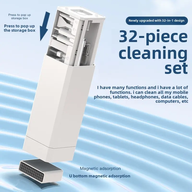 2025 New multi-function computer keyboard multi-function cleaning kit mobile phone screen cleaning tool magic earphones