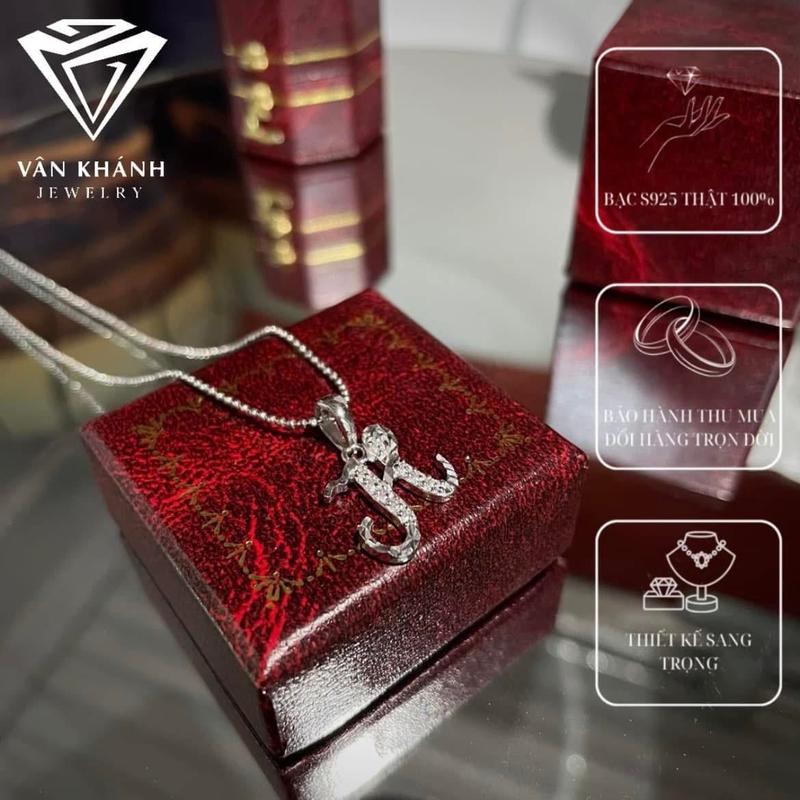 ME58 Mặt dây chuyền chữ cái ( Chọn chữ ) 7