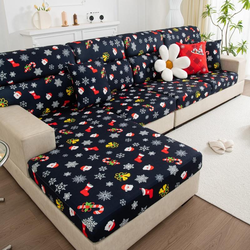 Product Introduction of Christmas Sofa Seat Cover Corner Couch Cushion Slipcover Combination Sofa Mattress L-shaped Chaise Lounge Covers 54