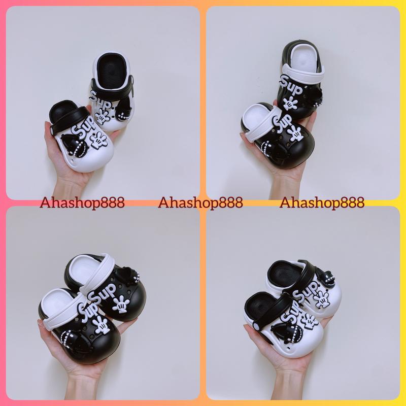 Dép Sục Cross 2 Đế Chất EVA Siêu Nhẹ Tặng Sticker Sup Cá Mập Cho bé từ 1-8 tuổi K034