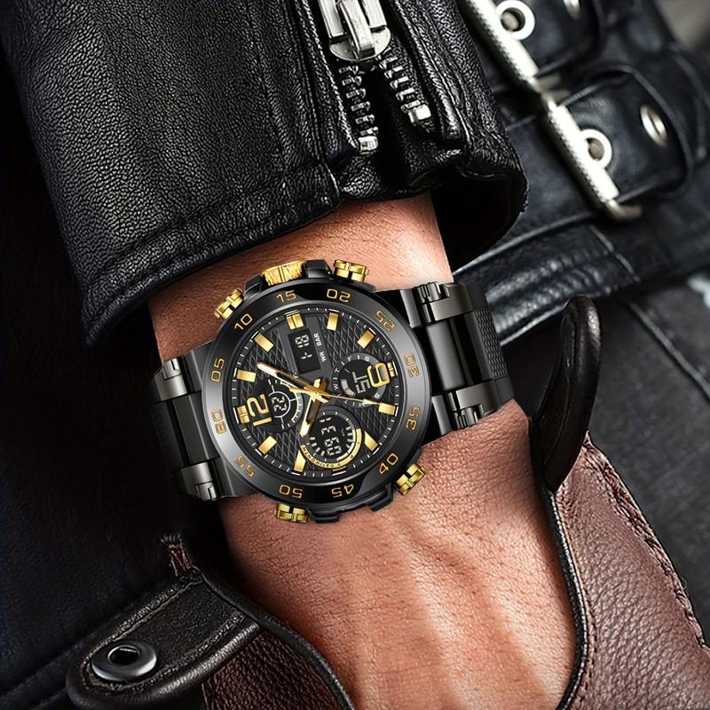 Product Introduction of Sports Watch Fashion New Dual Display Multi-Function Silicone Luminous Sports Casual Waterproof Men's Watch 1
