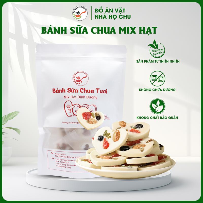 Bánh Sữa Chua Tươi Mix Hạt Dinh Dưỡng - Túi 250g Tiện Lợi Đóng Gói Riêng Lẻ Snack Ăn Vặt