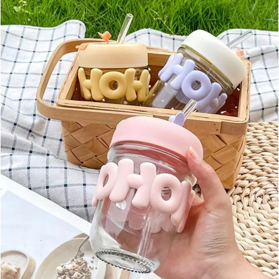 Thumbler Botol Gelas Minum  HOHO Dgn Sedotan  Packing Box Original l Bottles