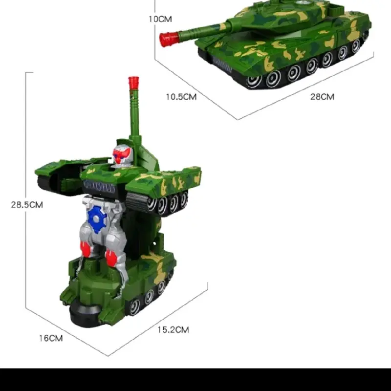 Đồ Chơi Xe Tăng Biến Hình Robot Tự Động Có Đèn Và Nhạc Bộ quà tặng cho bé Toy 8