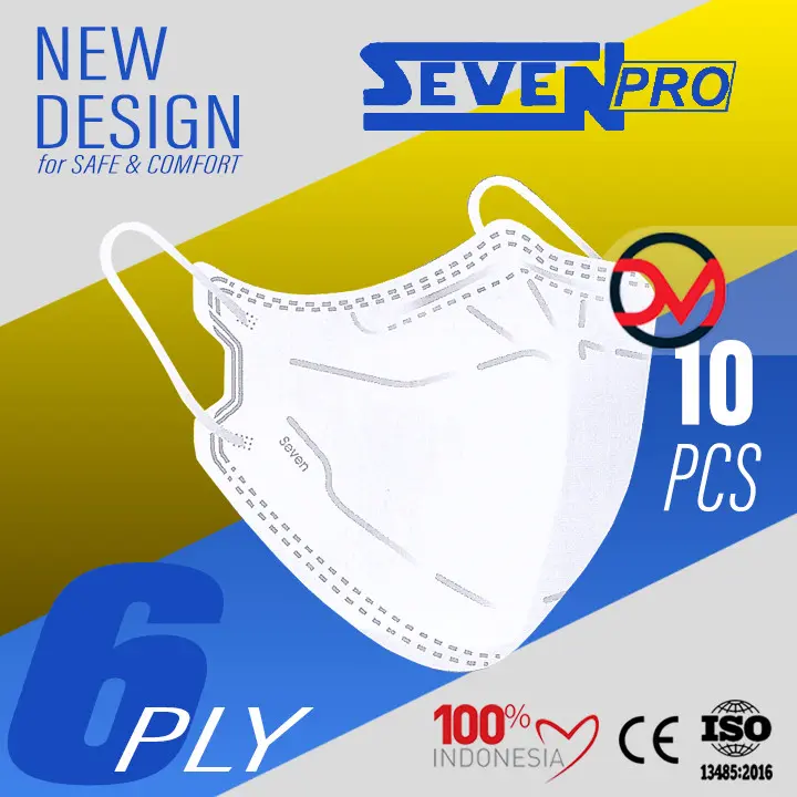 Masker Seven Pro KN95 6ply isi 10pcs / Masker KN95 Pro