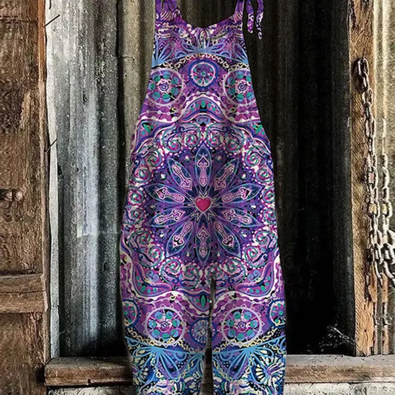 Áo Jumpsuit Quần Thường Ngày Thoải Mái Cho Nữ, Với Họa Tiết In Thời Trang, Dây Treo In 3D, Phong Cách Cổ Điển Ngoại Cỡ, Áo Jumpsuit Quần, Xu Hướng Quốc Tế, Áo Cho Nữ Women 2