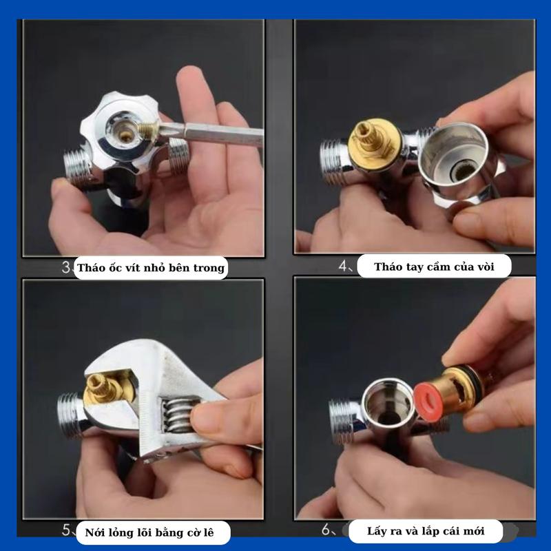 Óc sen lạnh, tê cầu, ruột vòi nước, lõi sen lạnh, lõi lạnh thay thế 6