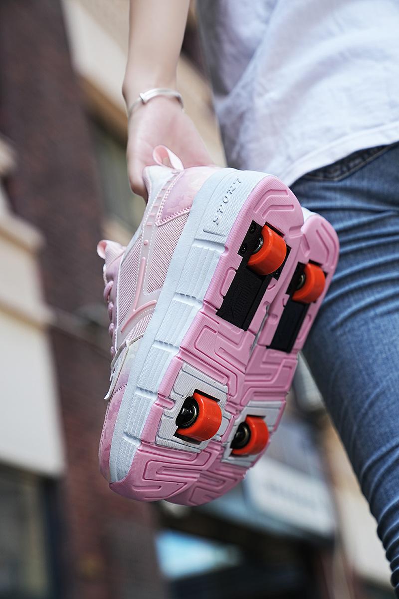 Product Introduction of Huiluo Heelys Skates Rollerskate LED Light Shoes with Shoelace Wheels Factory Direct Sales Order 2