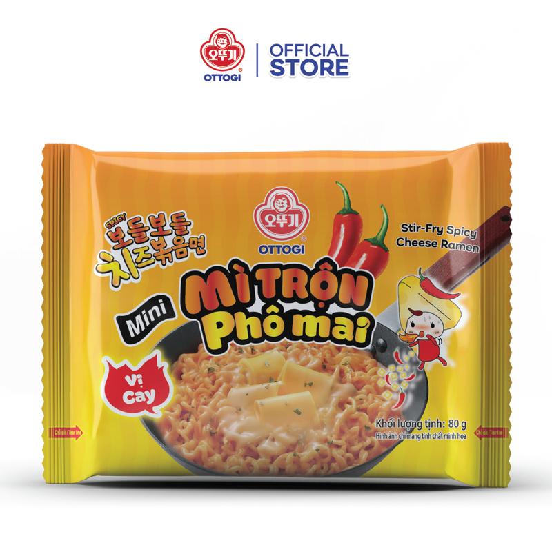 Mì Trộn Phô Mai Vị Cay Ottogi Mini 80g