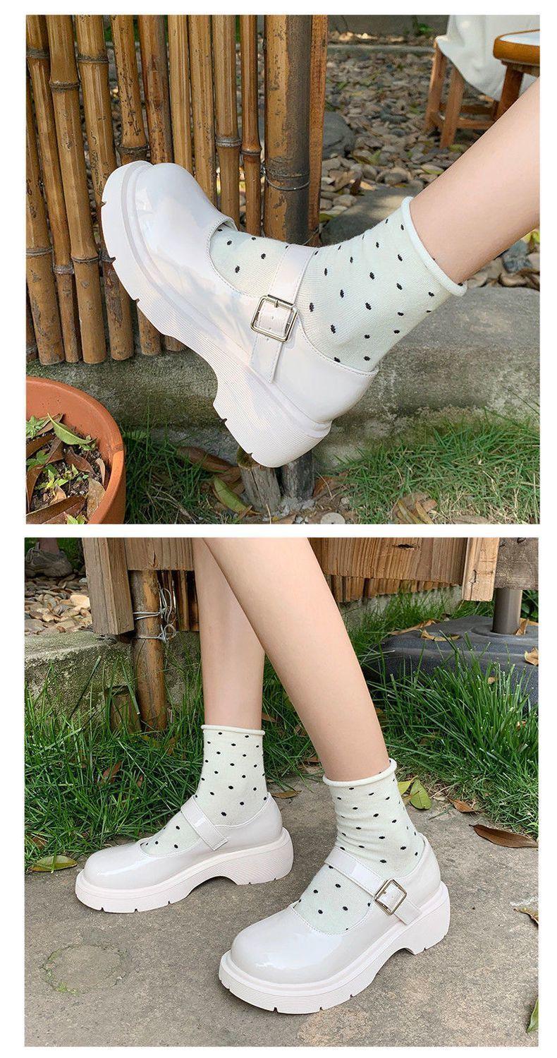 Product Introduction of Giày Da Nữ, Phong Cách Mary Jane, Ngoại Cỡ 41-44, Giày Đế Bằng Mỏng Mùa Hè, Thích Hợp Mặc Với Váy JK, Đế Dày, Nhẹ, 41 Shoes 13
