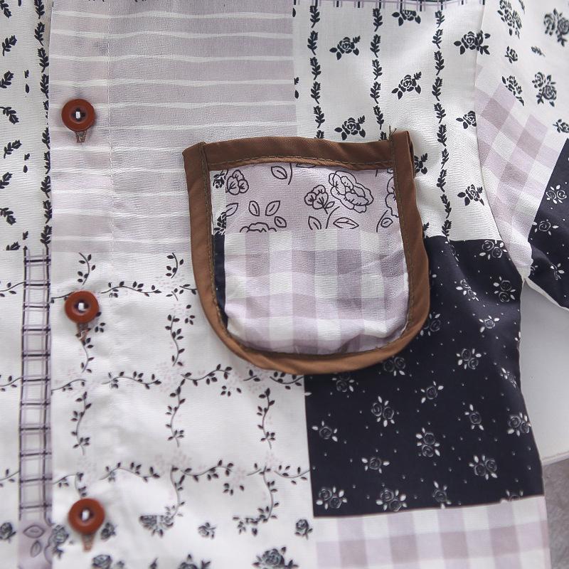Product Introduction of New Style Boys' Summer Fashion Full Print Floral Shirt Short Sleeve Three-Piece Set Trendy 2025 Boys' Summer Outfit 8