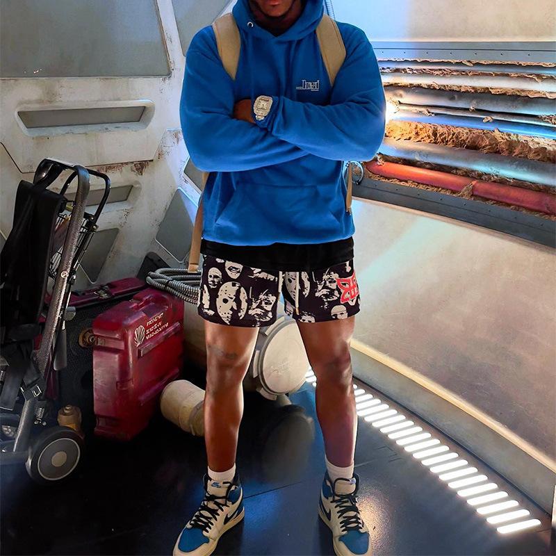 Product Introduction of American Rain Movie Character Shorts Male and Female Trendy Brand Casual Cool Quarter below the Knee Quick-Drying Breathable Pants Summer Menswear Lingerie Trouser Tropical 10