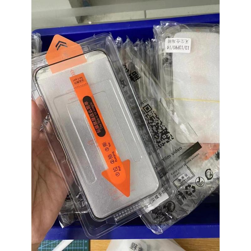 Phim Kính cường lực, Thích Hợp Cho Iphone 16, 15pro Và 14promax, Kho Không Bụi, Miếng Dán Thứ Hai, Phim Điện Thoại Di Động 13 Và 11, Loại Bỏ Bụi, Có Thể Kéo 0