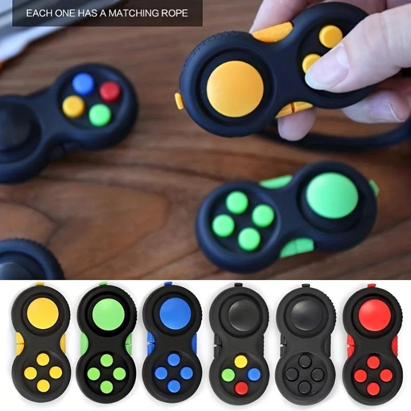 Fidget Pad with 8 Fidget Functions Fidget Controller Stress Reducer Fidget Toy Cube Relieves Anxiety Toys 4