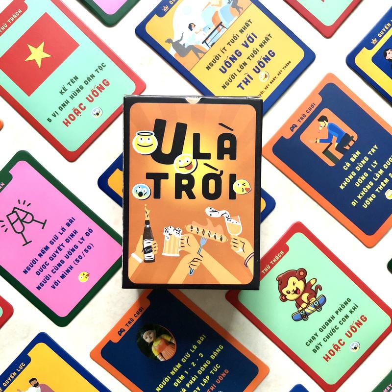 Bộ bài U Là Trời drinking game trò chơi board game cho nhóm bạn bè nhiều thử thách 100 lá Thẻ Bài Cards