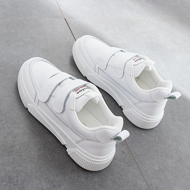 Velcro-Giày Trượt Băng Nhỏ Màu Trắng Cho Nữ, Giày Thường Ngày, Thoáng Khí, Cho Học Sinh, Mùa Xuân, Mới 1