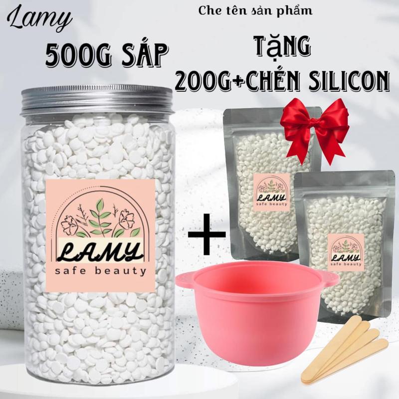 [TẶNG 200G+CHÉN SILICON] Hũ 500g sáp wax lông sữa dừa cao cấp coconut tẩy sạch đa vùng lông tay chân nách dùng cho cả da nhạy cảm