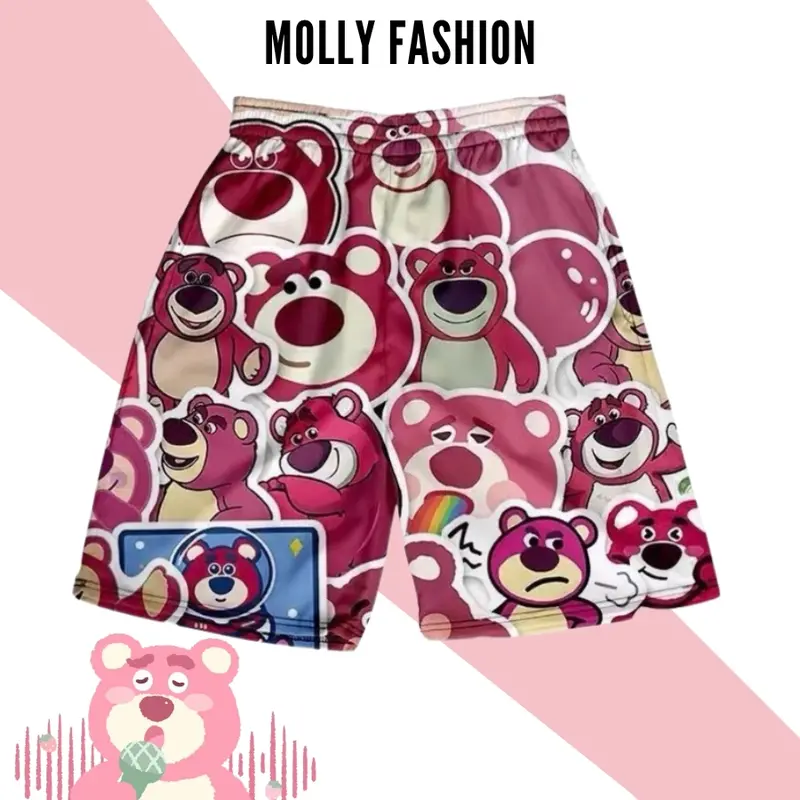 Quần Short hoạt hình ASTRONAUT BEAR Unisex dành cho nam nữ mặc nhà 38-80kg Molly Fashion 0
