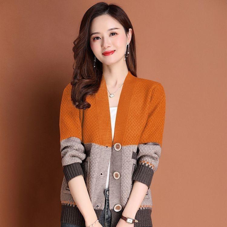 Áo Len Cardigan Dệt Kim, Dáng Rộng Vừa Vặn, Dễ Phối Đồ Dành Cho Áo Khoác Nữ 1