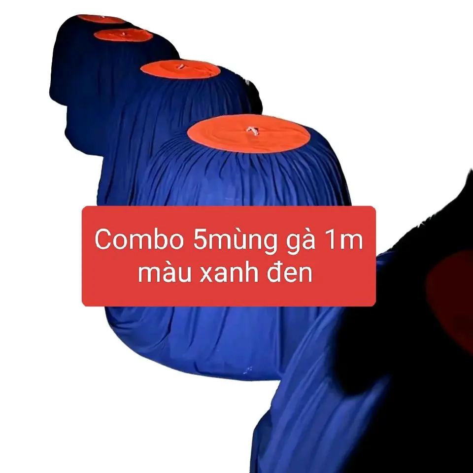 Combo 5 mùng gà 1m màu xanh đen chống muỗi, chống gió siêu đẹp