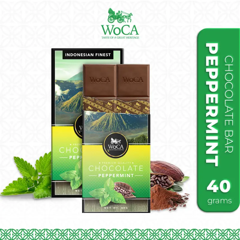WoCA Premium Chocolate Indonesian Finest Peppermint 40 gr