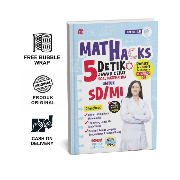 Gambar Pelajaran | Math Hacks - 5 Detik Jawab Cepat Matematika - Marini S.Si | Ruang Kata dari Terrabookstore Kab. Ponorogo Tokopedia
