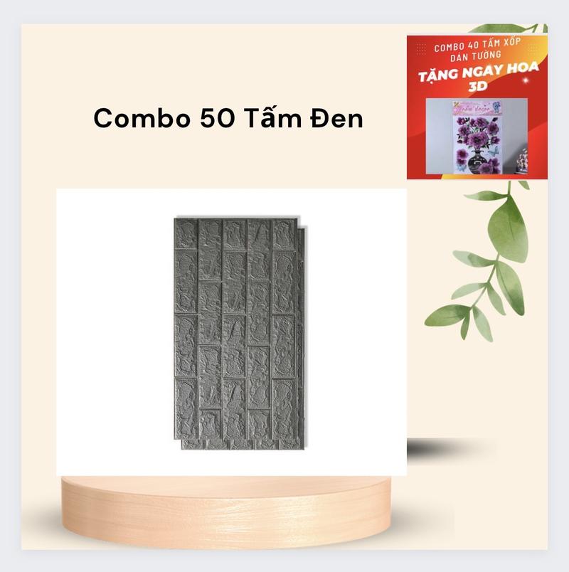 Product Introduction of Combo 50 tấm xốp dán tường đủ màu kt 70x40 ( Tặng hoa ) 10