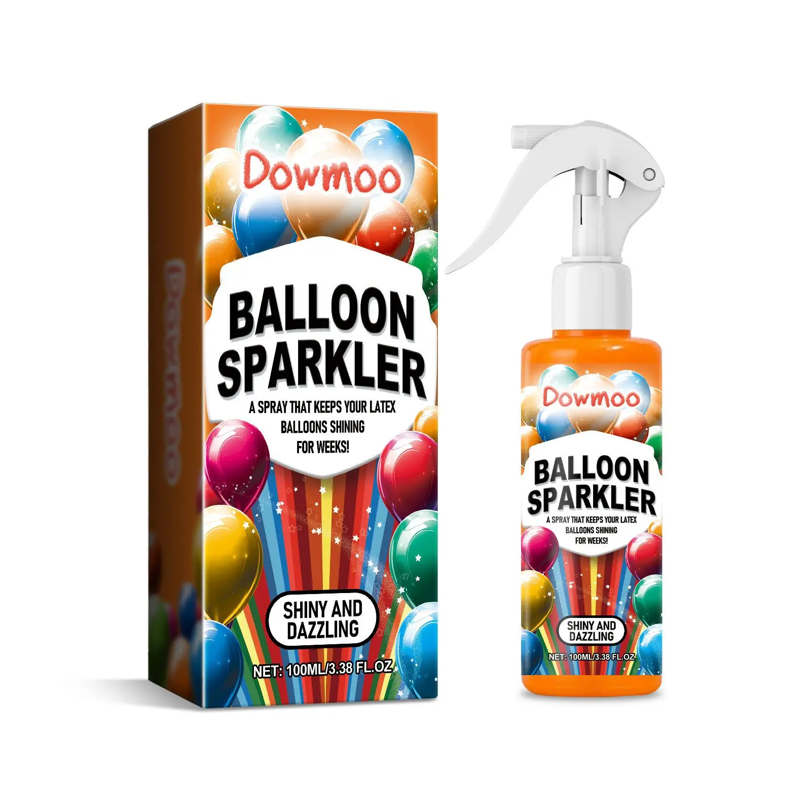 Balloon Sprayer, 1 Box 100ml Balloon Shine Sprayer, Balloon Gloss Spray, Party Decoration Supplies for Birthday Wedding Festival, Glow