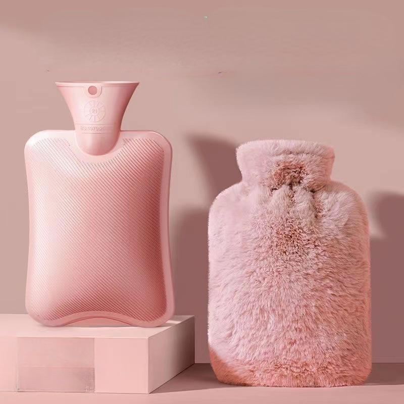 Product Introduction of Rabbit-like Plush Hot Water Bottle Lasting Warmth Large-capacity Pouring Water PVC Hand Warmers Warm Water Bags 손난로 Cup 1